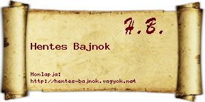 Hentes Bajnok névjegykártya